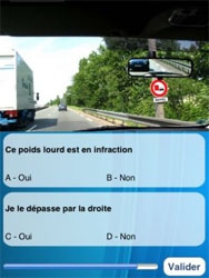 Le logiciel Code de la route sur iPhone